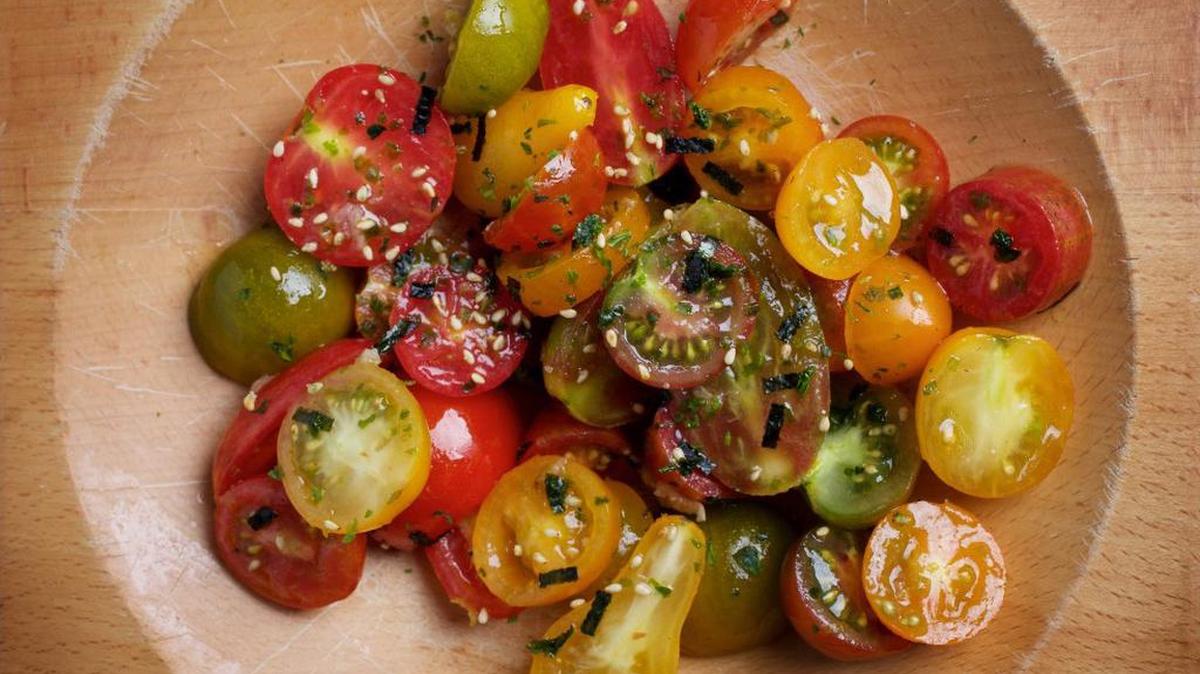 Marinated toy box tomatoes