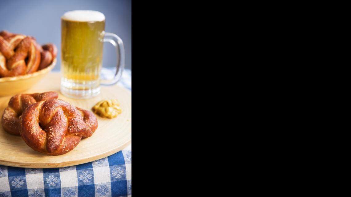 
Baking soft pretzels is a great activity for kids and perfect for Super Bowl parties. 
