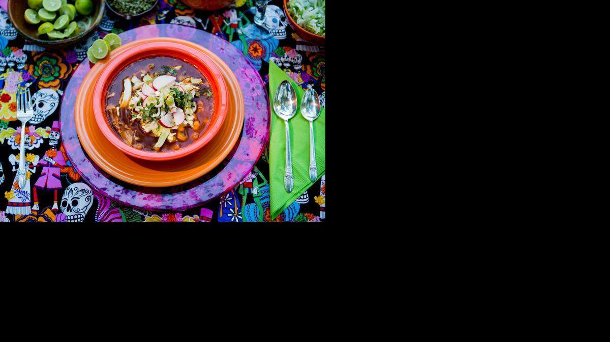 
Posole, a hominy-based soup, remains a hallmark of Mexican cooking, especially as the weather cools. 
