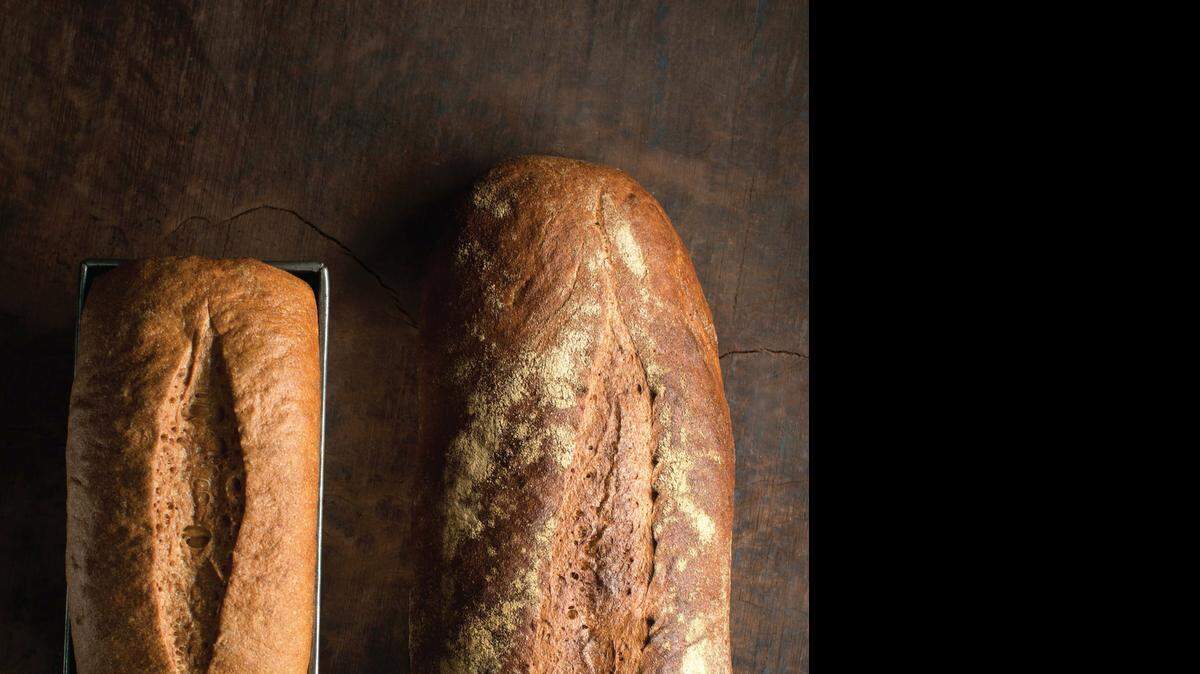 
Sprouted whole wheat bread (recipe, Page D2), made with four ingredients (one of which is water), is presented in Peter Reinhart’s new book, “Bread Revolution.”
