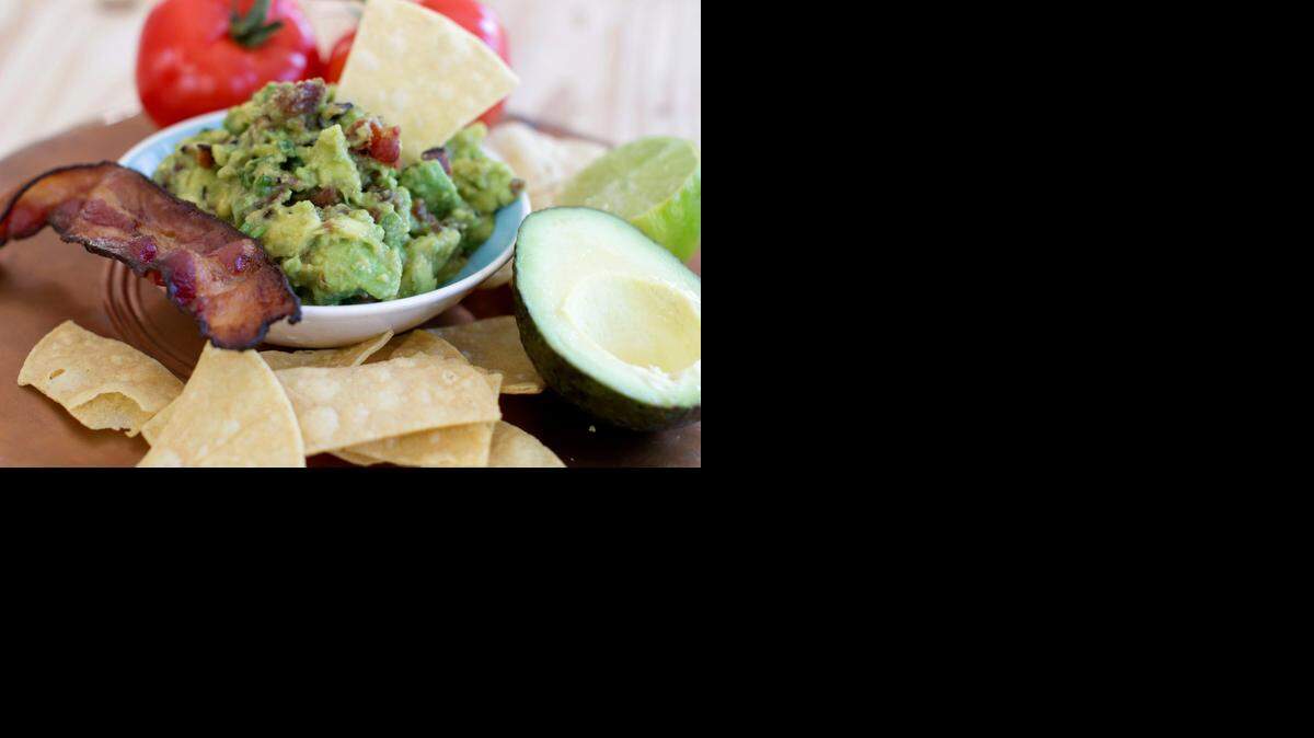 
This Dec. 15, 2014, photo shows maple bacon guacamole.
