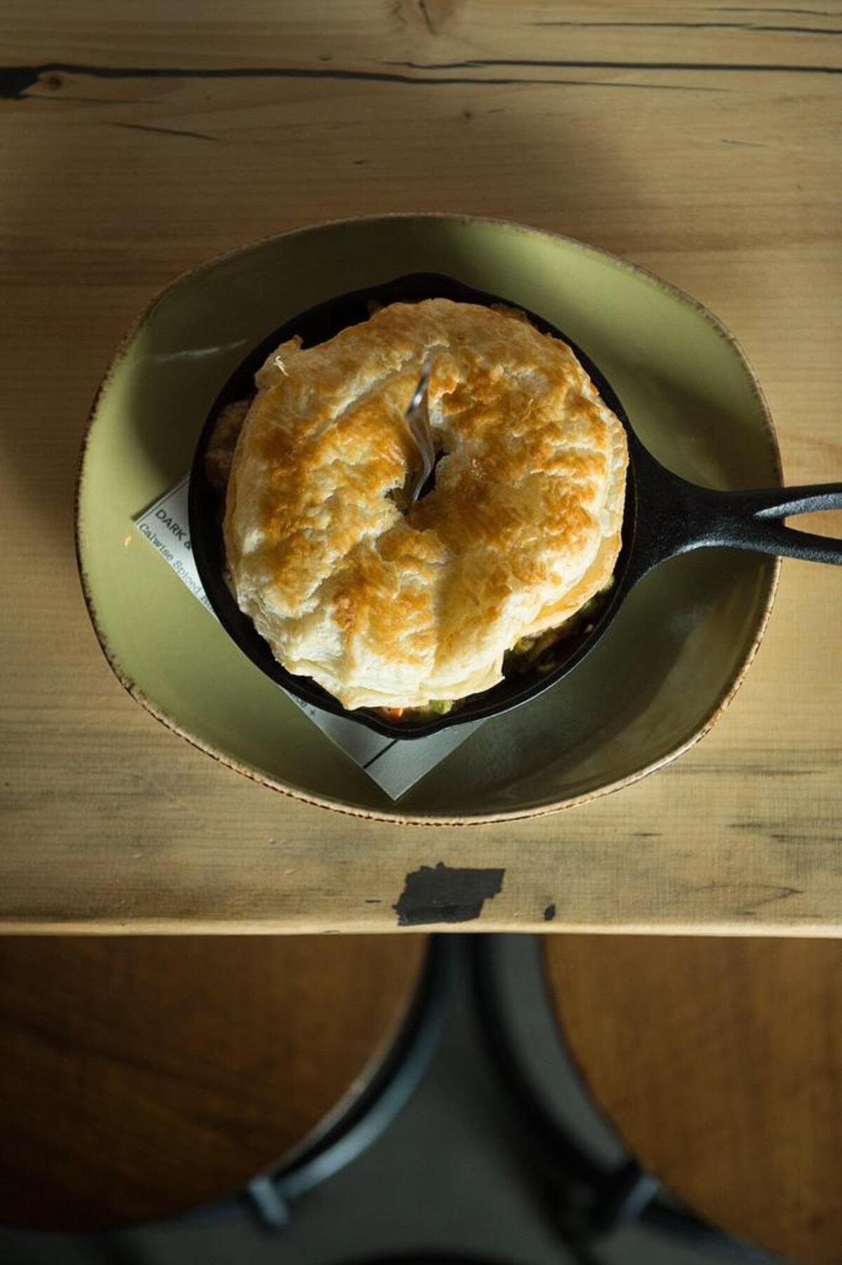The Golden Chicken Pot Pie at Punch Bowl Social in Sacramento, Calif.