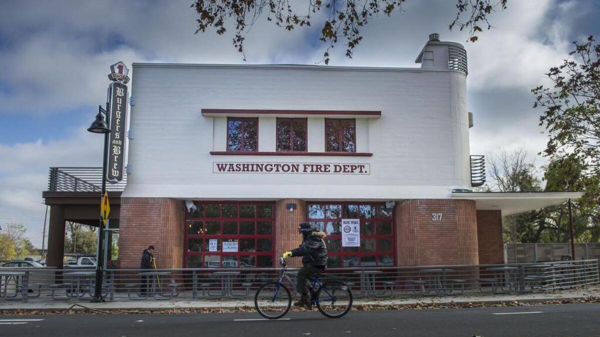 The old Washington Fire Dept. in West Sacramento has been developed into the newest Burgers & Brew.