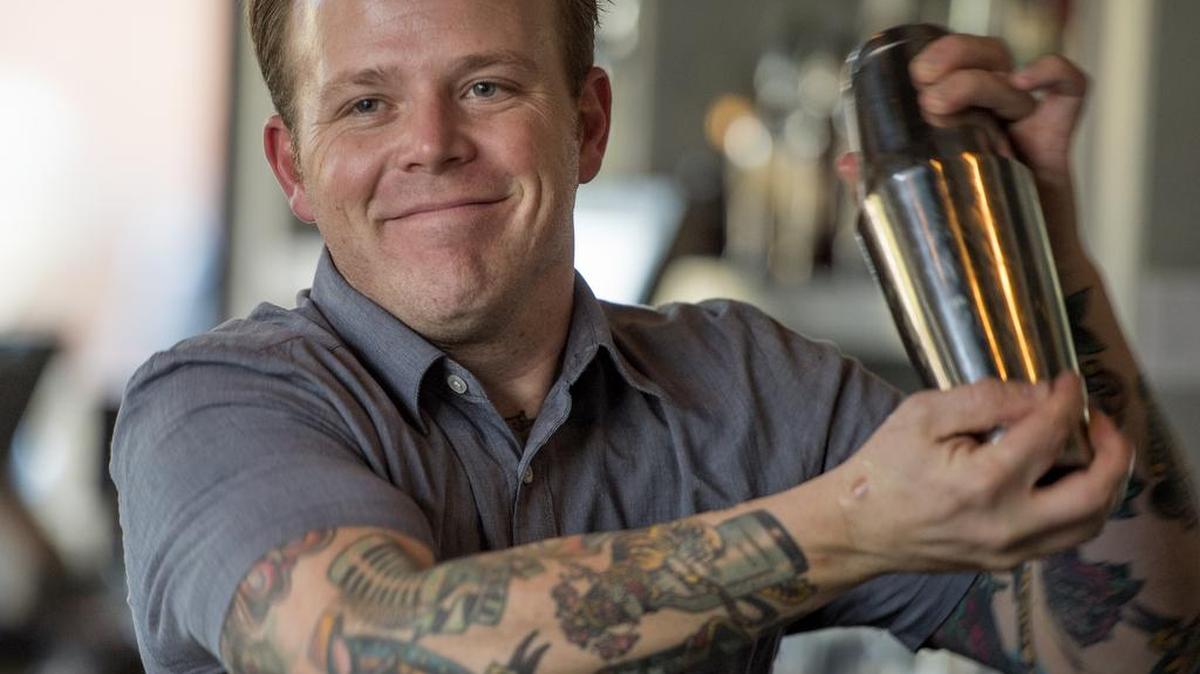 
Jayson Wilde tends bar at Bottle & Barlow on R Street.
