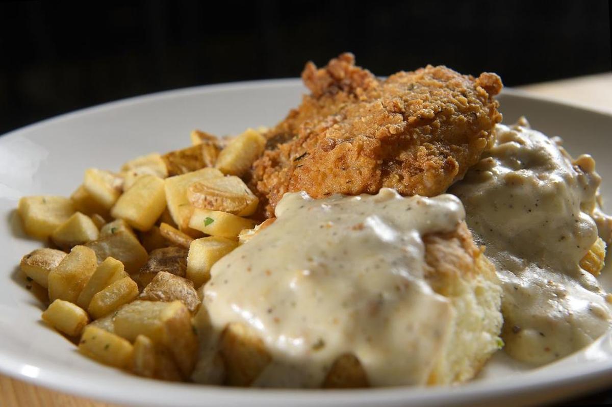 The chicken and biscuits at The Patriot in Carmichael on Tuesday, Dec. 5, 2017.