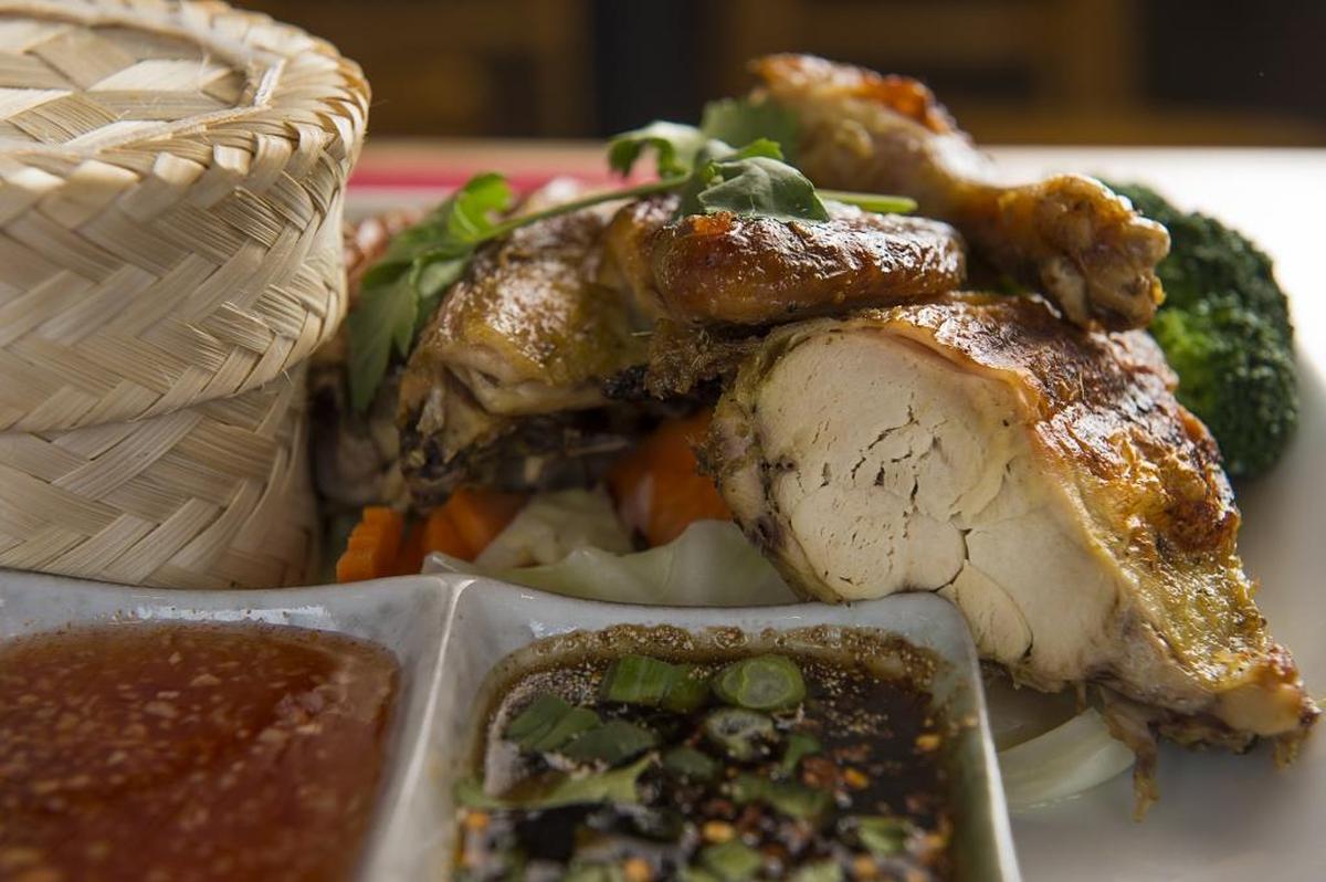 Gai yang ( BBQ chicken) at Thai Farm House in Sacramento on Jan. 2, 2018.