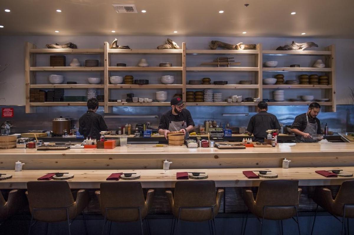 Chefs prepare for dinner at Kru Contemporary Japanese Cuisine on Friday, Feb. 3, 2017, in Sacramento, Calif.