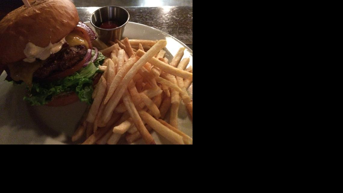 
Pangaea’s chef’s burger features a custom blend of beef, special sauce, thick-cut bacon and a decadent dose of melted cheddar and is one of the best burgers in town.
