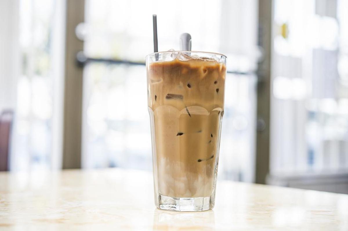Iced coffee with condensed milk.