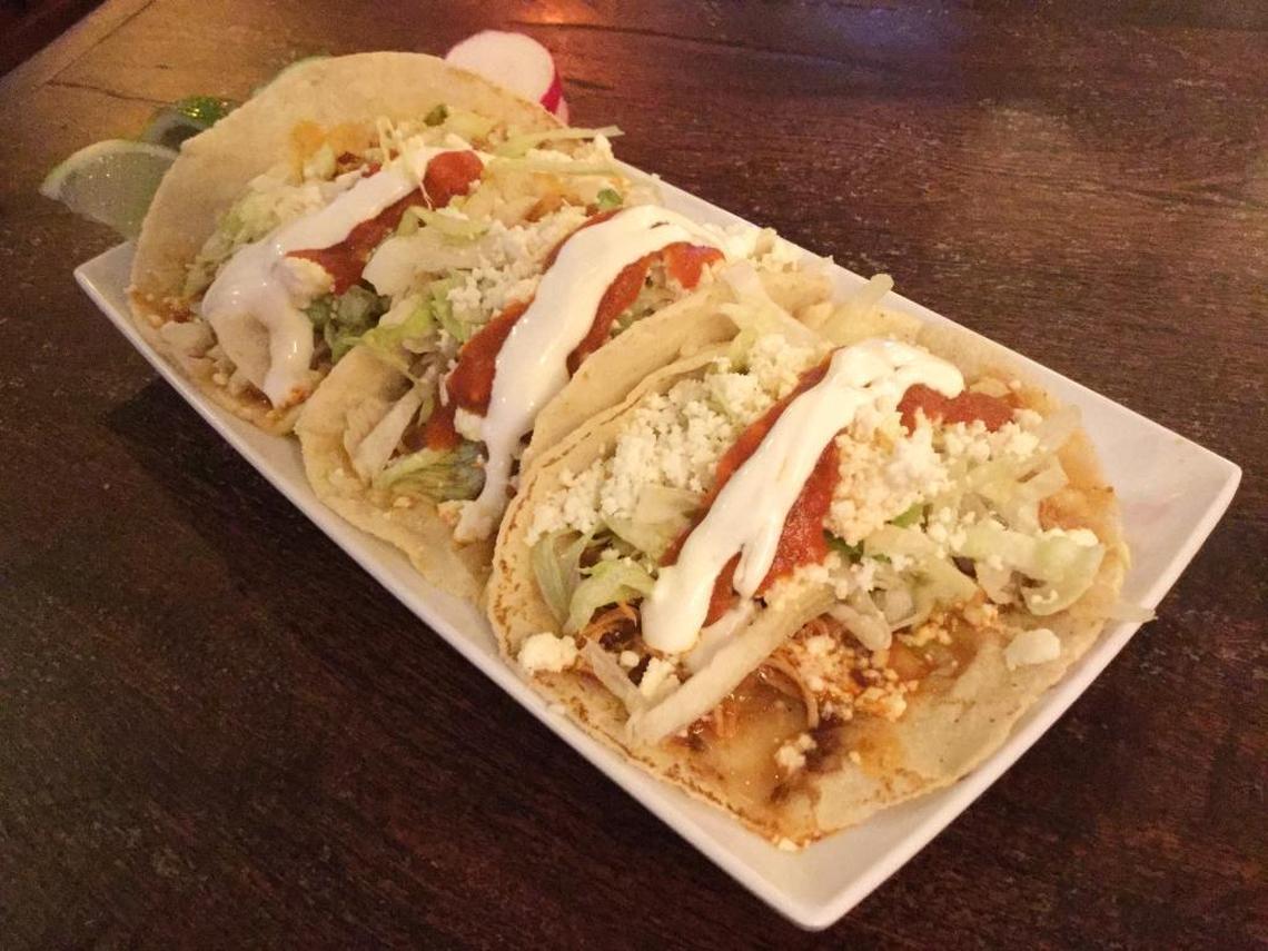 Chicken tinga tacos at Chando’s Cantina