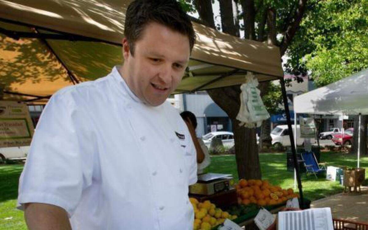 
Oliver Ridgeway shops at a Sacramento farmers market.
