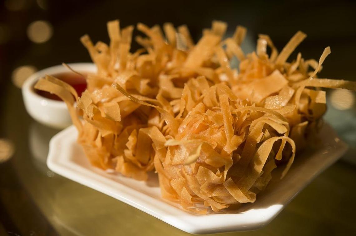 Fried shrimp balls at Yue Huang.