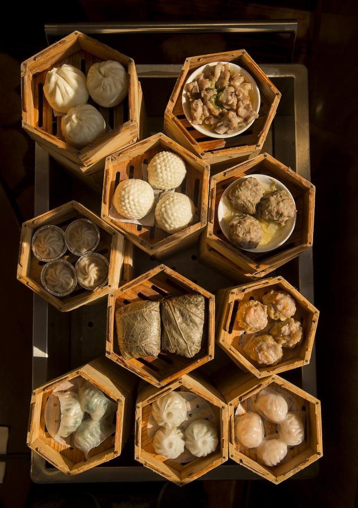 An assortment of dim sum at Yue Huang.
