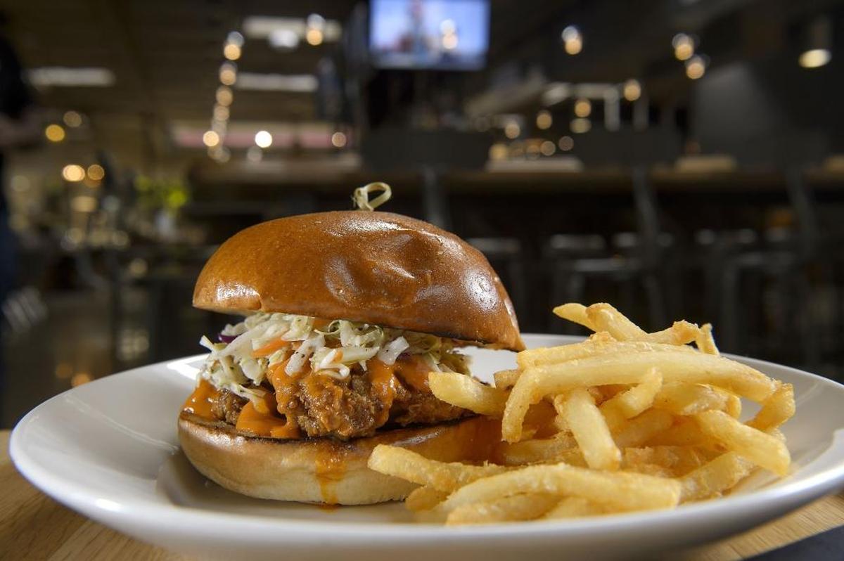 The hot chicken sandwich at The Patriot in Carmichael on Tuesday, Dec. 5, 2017.