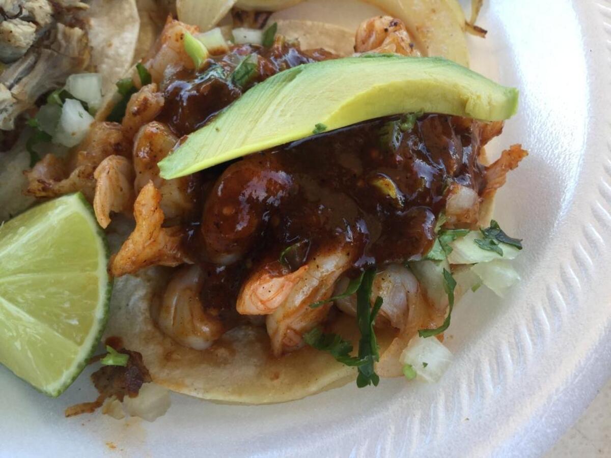 Shrimp tacos from Maya’s