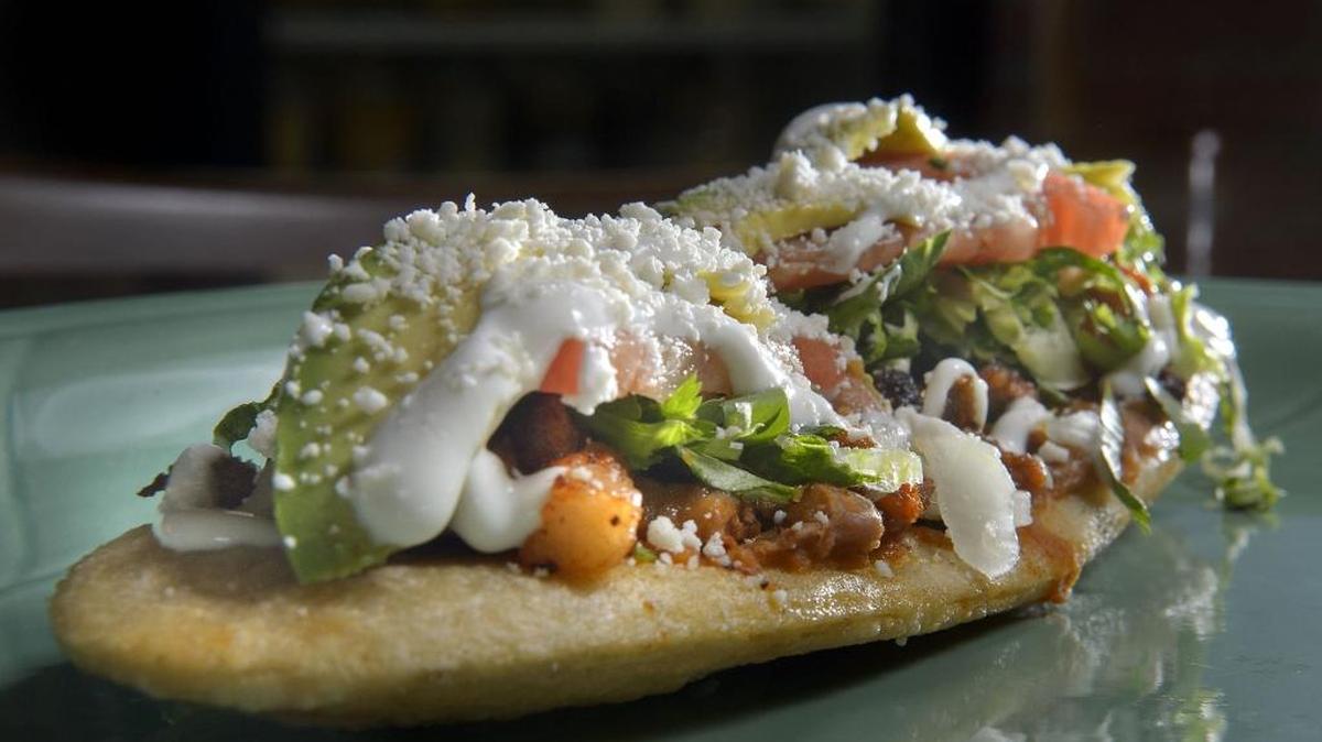 A Huaraches with al pastor at Taqueria Maya on Broadway in Sacramento on Tuesday, Nov. 7, 2017.