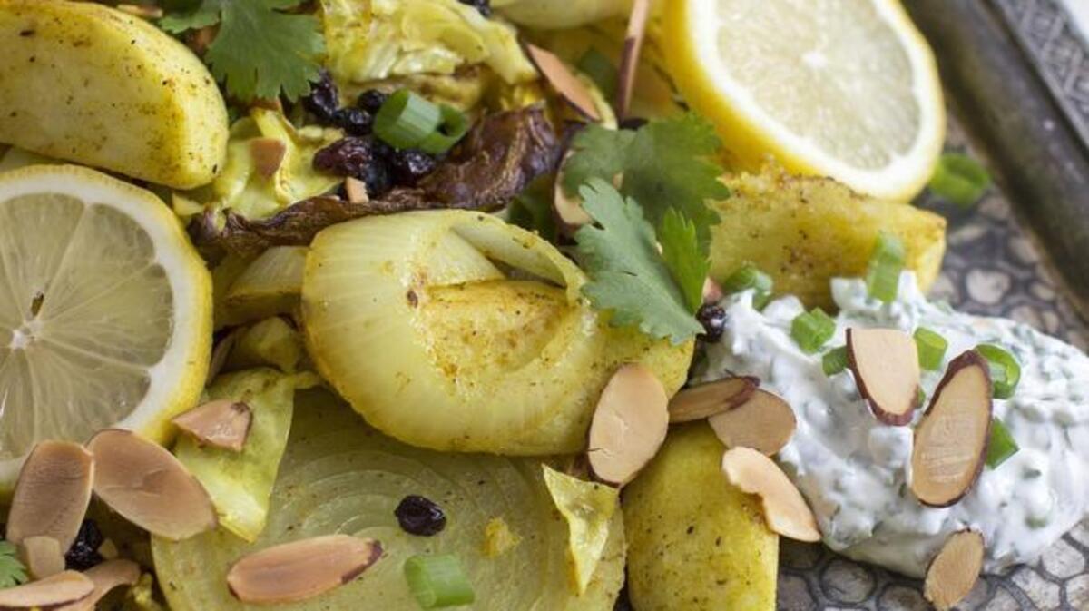 Dishes such as curried roasted cabbage may be included in New Year’s menus.
