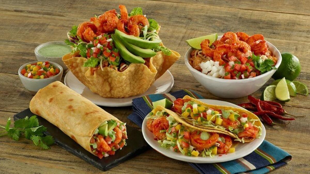 Chile-lime shrimp arrive four ways at El Pollo Loco.