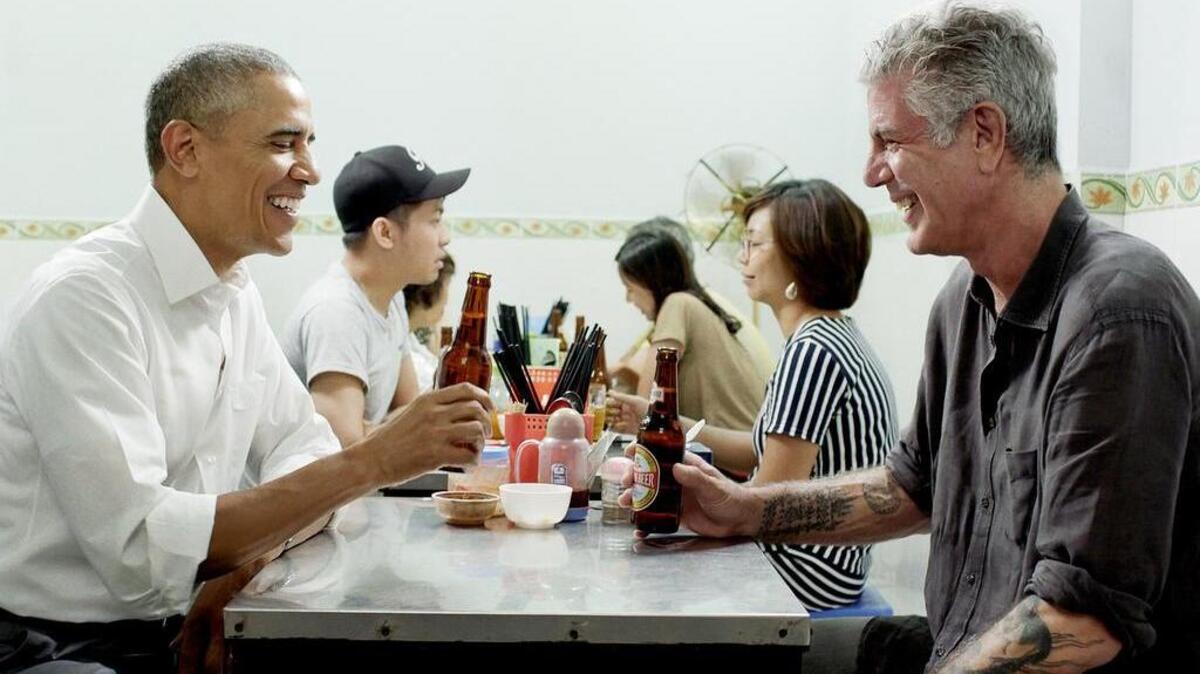 Season 8 of Anthony Bourdain’s “Parts Unknown” show on CNN features a meet-up with President Barack Obama over beer and bun cha in Hanoi.