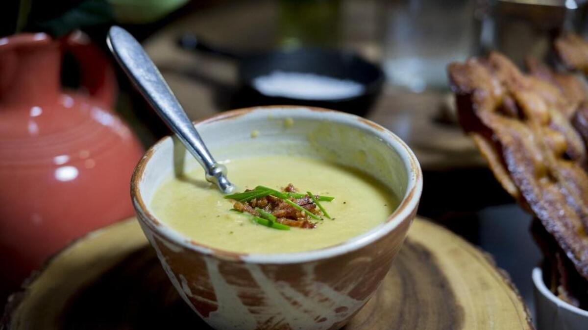 
Carolyn Kumpe’s creamy apple parsnip soup recipe made it into the “Soup for Syria” cookbook.
