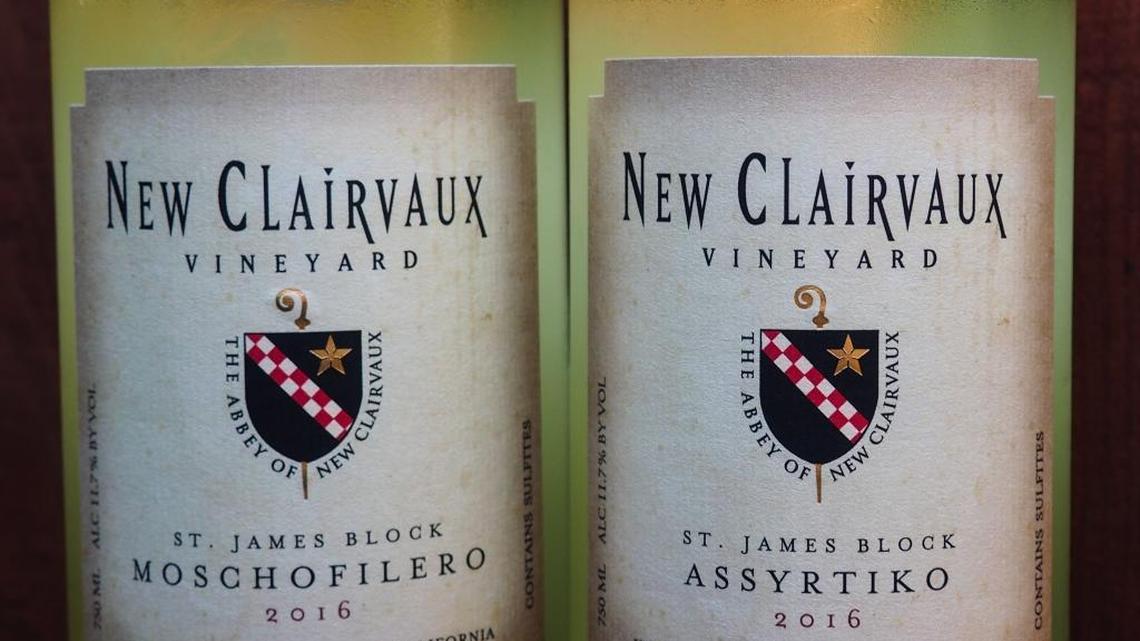 Greek varietals made by New Clairvaux in Tehama County.