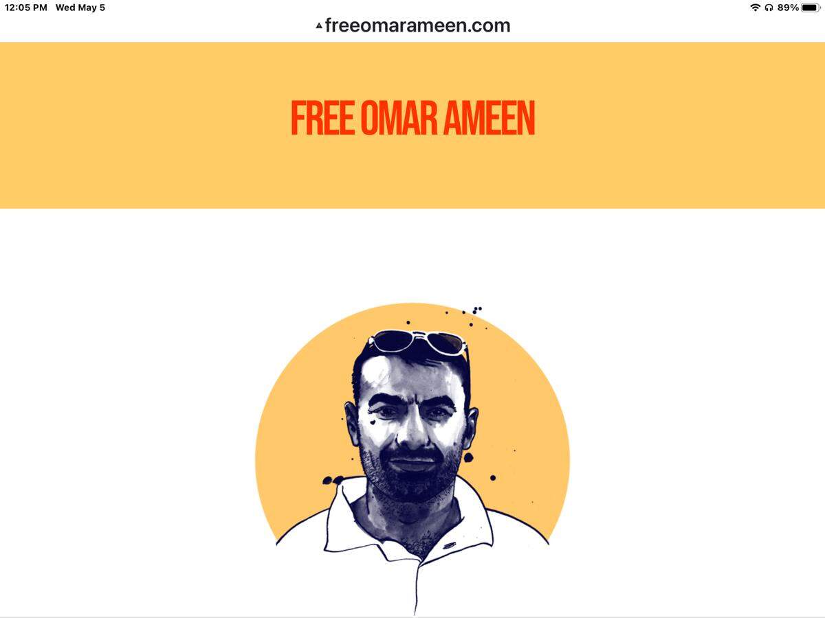 Omar Ameen’s lawyers and supporters have created a website to advocate for the Iraqi refugee, who faces deportation.
