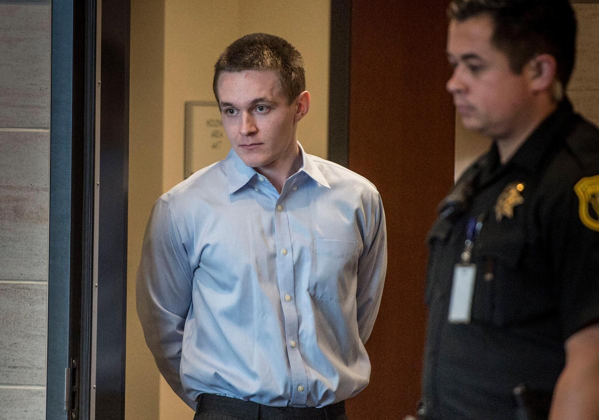 Daniel Marsh enters court during during a state appellate hearing in Yolo County to determine whether his adult sentence stands or whether he should be sentenced as a juvenile offender on Monday, October 1, 2018 in Woodland. Marsh was sentenced in 2015 for the 2013 murders of an elderly Davis couple. Marsh, now 21, was 15 at the time of the killings.