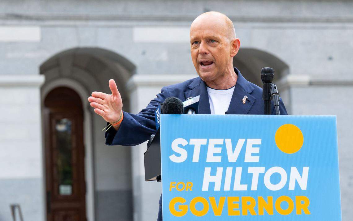 When he launched his campaign in Sacramento last year, Steve Hilton pledged to take on the “Democrat industrial complex.”