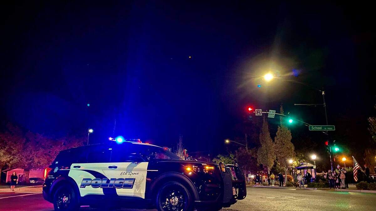 The Elk Grove Police Department and other law enforcement agencies escorted a fallen Marine from the Sacramento International Airport to a funeral home on Thursday.
