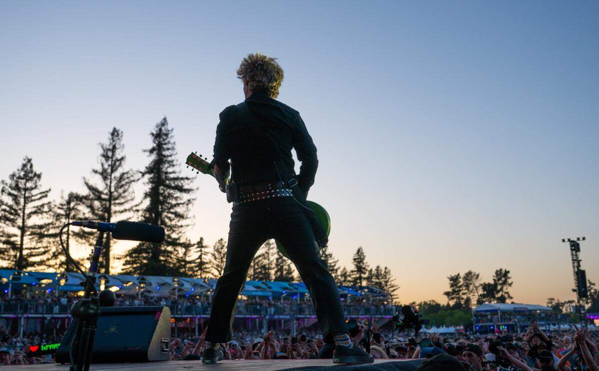 Billie Joe Armstrong performs with Green Day at the BottleRock music festival in Napa on Friday, May 23, 2025.