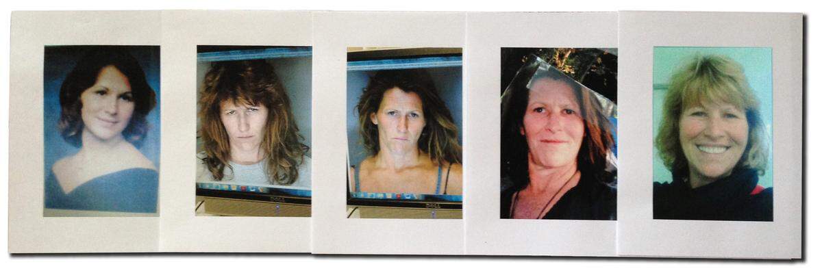 The stages of Tracey Knickerbocker’s life are illustrated in five photos she likes to show people: Her 1979 high school graduation, arrests on drug charges in 1999 and 2005, getting clean in 2008, after buying a home in 2014.