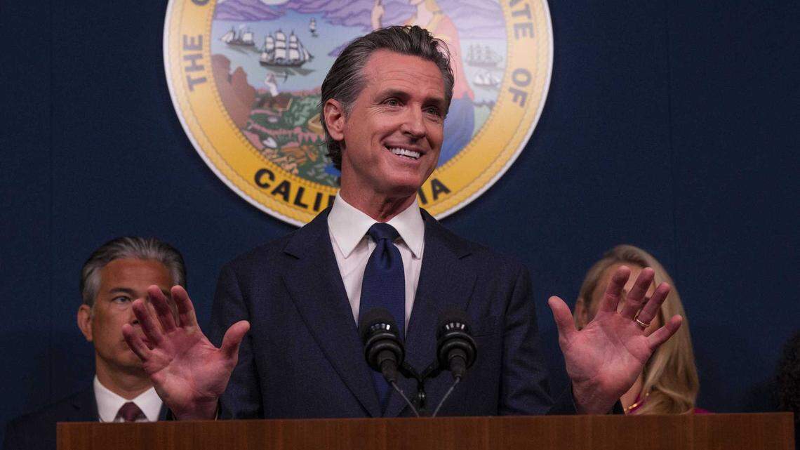 Gavin Newsom for president? He’s impressing Democratic insiders with blasts at Republicans