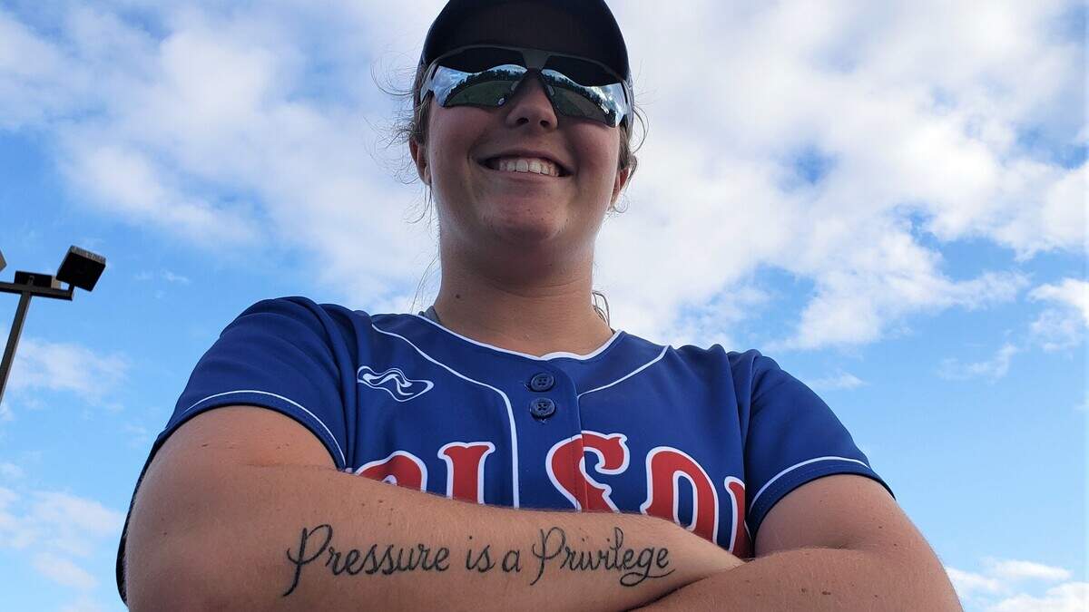 Folsom’s Emma Falen poses for a picture after the Bulldogs beat Del Oro 2-0 Friday, May 6, 2022.