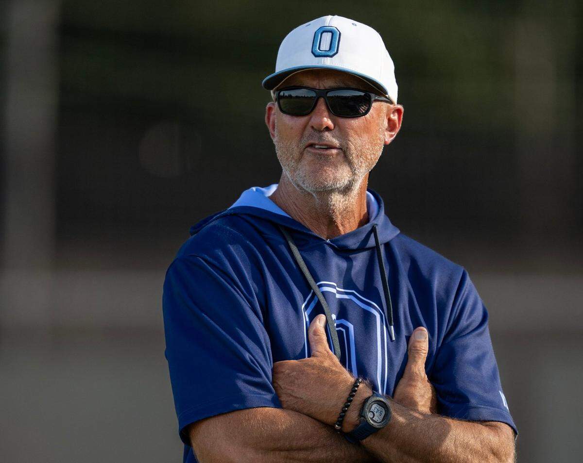 Oakmont head coach Paul Martinez following the 5-3 victory over Christopher High School of Gilroy in the CIF NorCal Baseball Division lll semifinal on May 30.