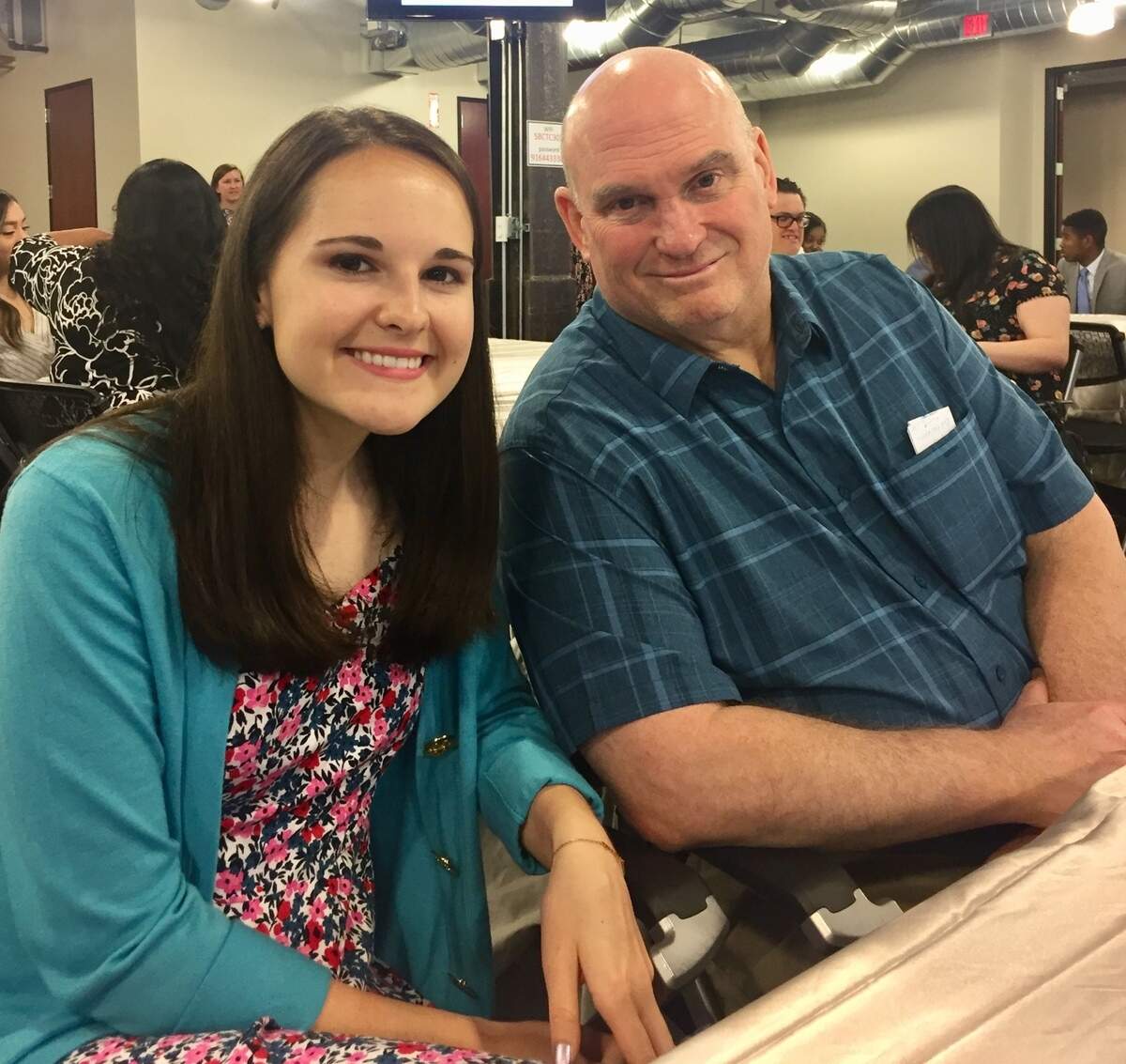 The author and her father.