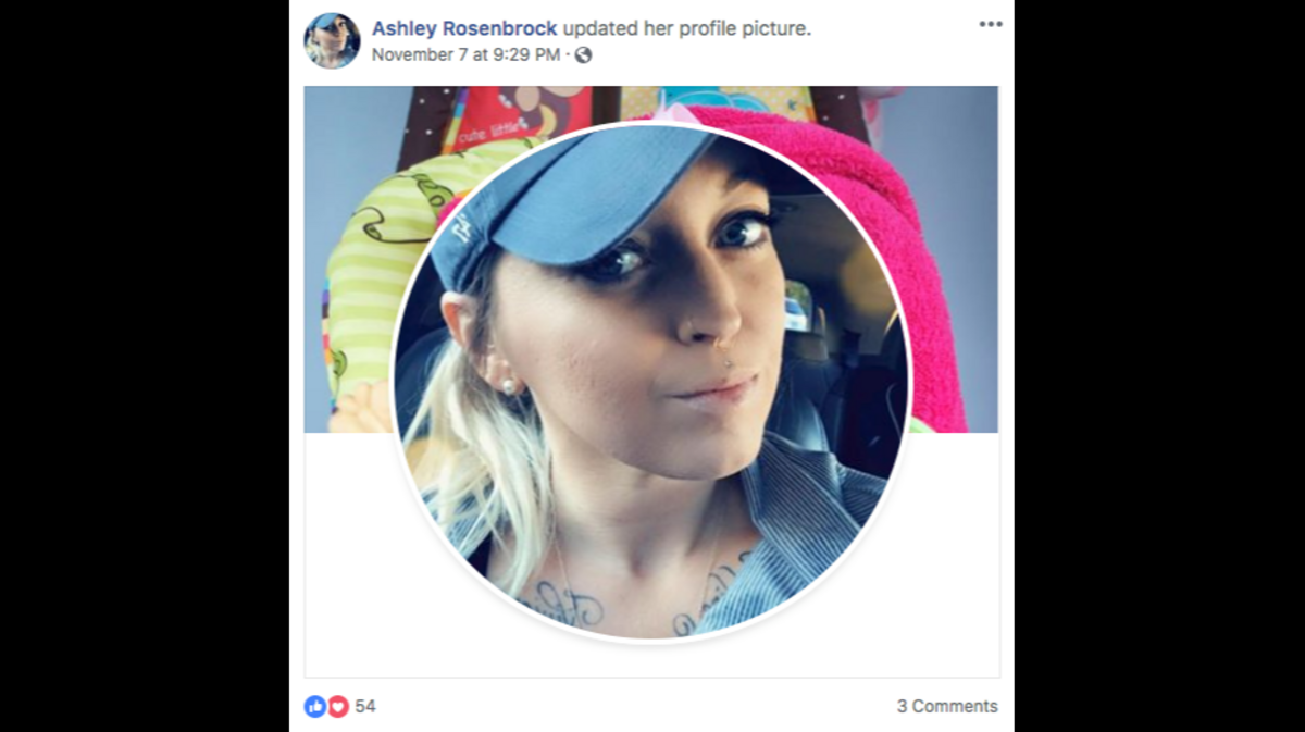 A Facebook profile photo of Ashley Rosenbrock, 34, who died Thursday after being hit by an accidental discharge while her husband, Eric Rosenbrock, performed maintenance on a firearm, New York police say.