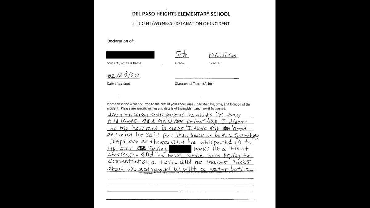 Del Paso Heights Elementary School records reveal details of fifth-grade teacher Kim Kenneth Wilson’s alleged inappropriate behavior. In January 2023 Wilson was charged with lewd acts with children.