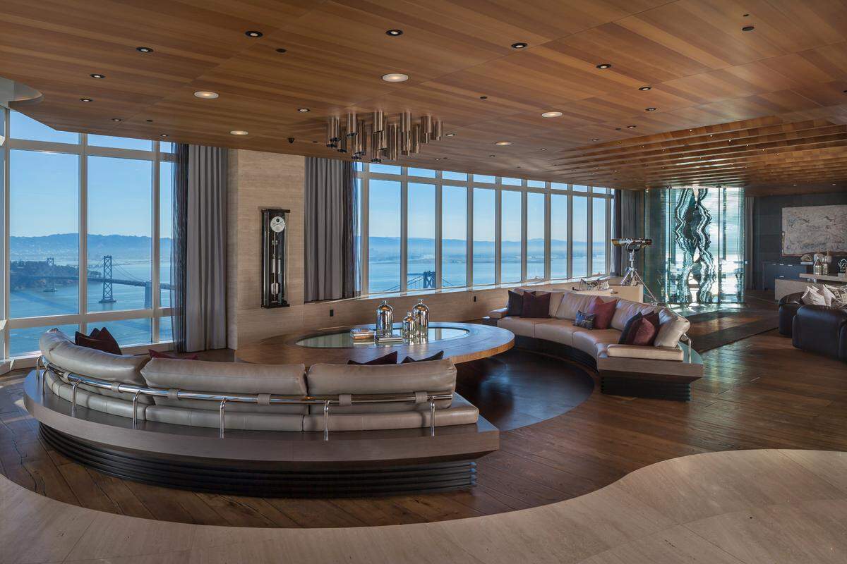 The two-bedroom, three-bathroom residence sits atop the Millennium Tower, which opened in 2009 as the city’s tallest residential building.