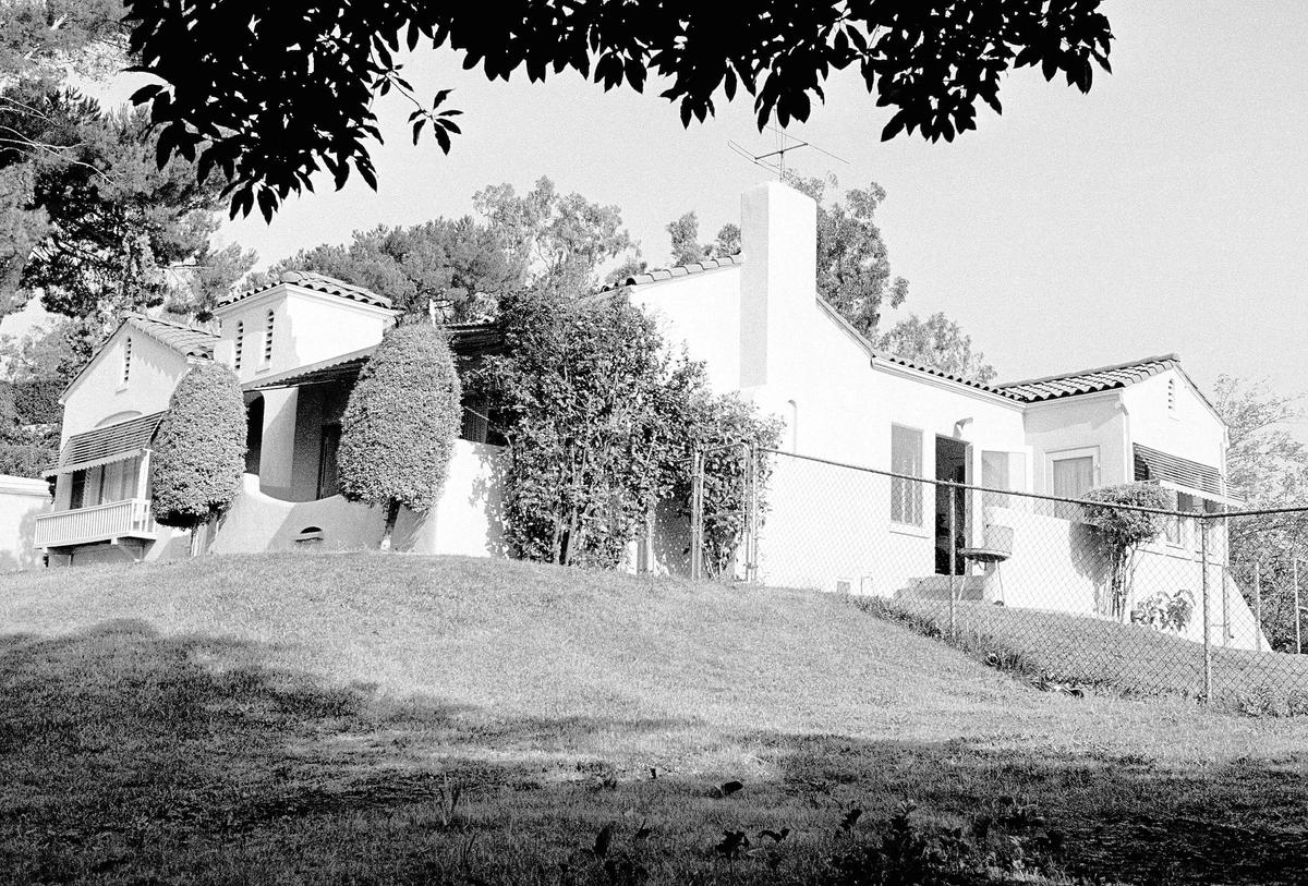 In this August 11, 1969 file photo the Hilltop home in Los Angeles’ Los Feliz district, about five miles northwest of the downtown section where Leno and Rosemary LaBianca were found murdered. One of the Los Angeles houses where followers of Charles Manson committed notorious murders in 1969 is for sale. The home in the hilly Los Feliz district is where Leno and Rosemary LaBianca were slain the night after actress Sharon Tate and four others were murdered were murdered by Manson followers in Benedict Canyon.