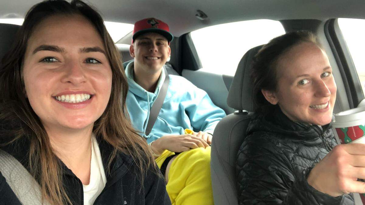 After their flight from Phoenix got canceled Friday, Titus Converse and two people who were strangers to him, Becky Stroble and Tori Sahli, drove a rental car 12 hours overnight to make it home to Sacramento for Christmas Eve.