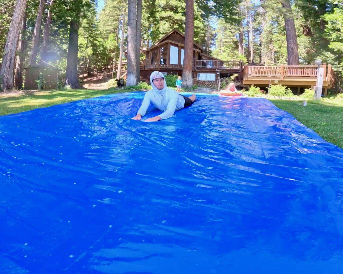 Comedian Daniel Tosh said he’s willing to throw the property’s 100-foot water slide into the deal.