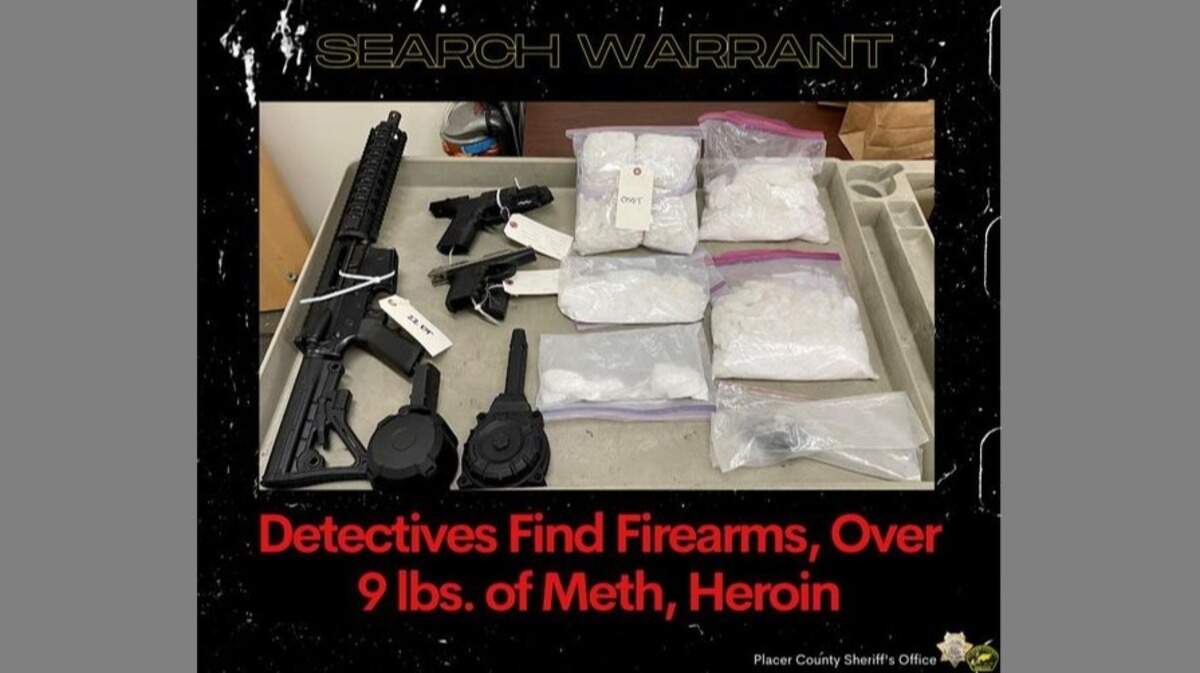 Detectives from the Placer County Sheriff’s Office served a search warrant at a residence in Sheridan October 6. Detectives found multiple non-serialized weapons and drugs at the residence.
