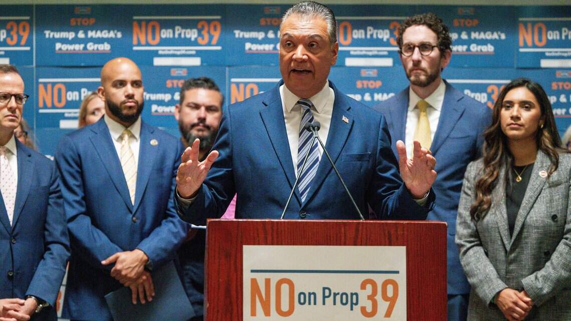 California Democrats rally opposition to voter ID measure, call it Trump-led effort