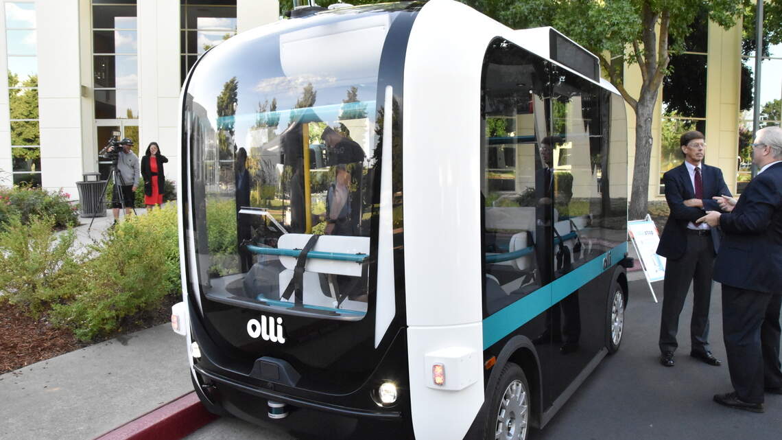 Rancho Cordova business park rolls out 3D-printed, electric, autonomous Olli shuttles