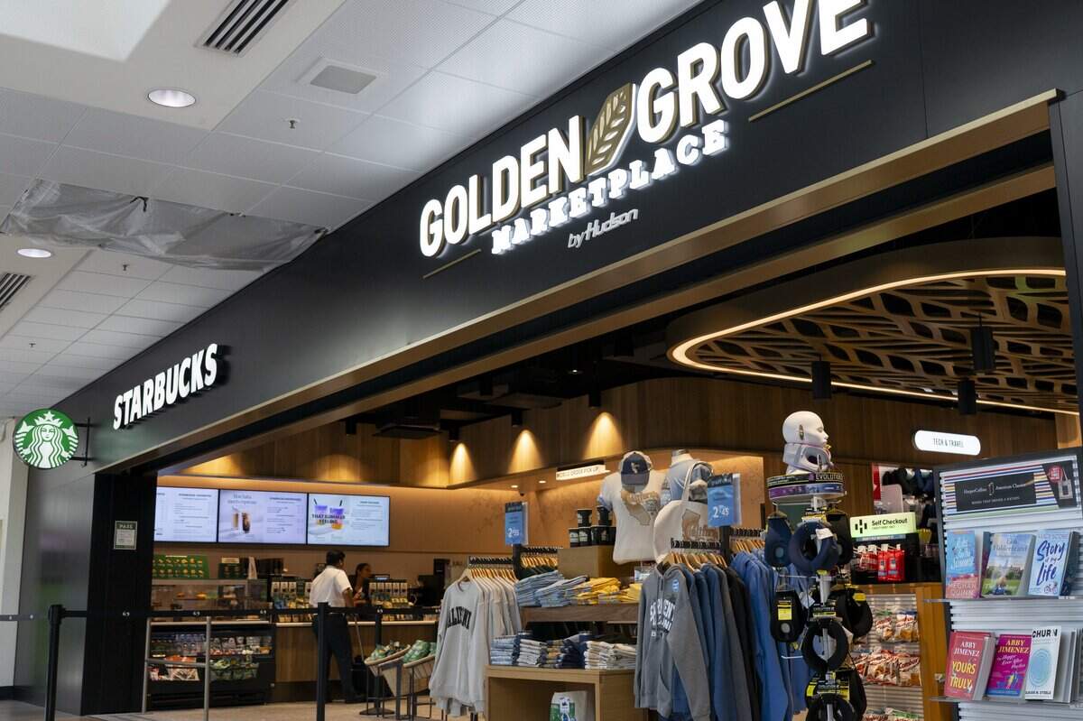 The Starbucks and Golden Grove Marketplace in terminal A at Sacramento International Airport photographed on Wednesday, June 17, 2026.