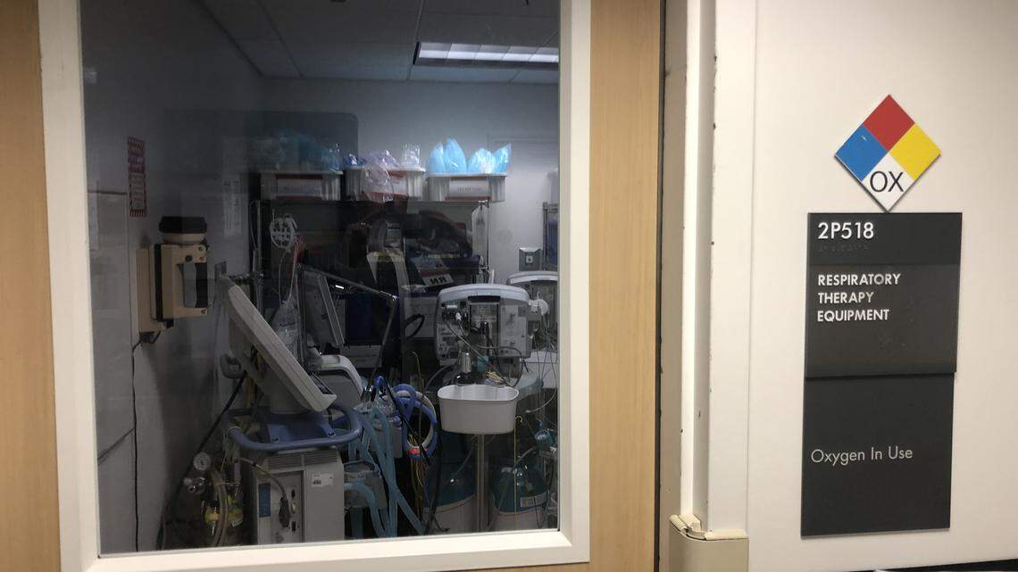 UC Davis Health officials said a camera installed in this supply room was never connected to power and was not used to record employee activities.