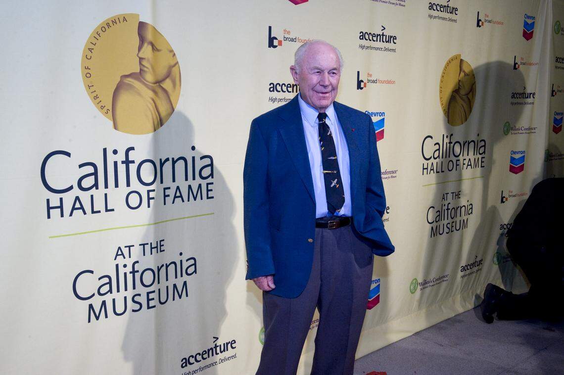Air Force test pilot Gen. Chuck Yeager was inducted into the California Hall of Fame Tuesday, Dec. 1, 2009.