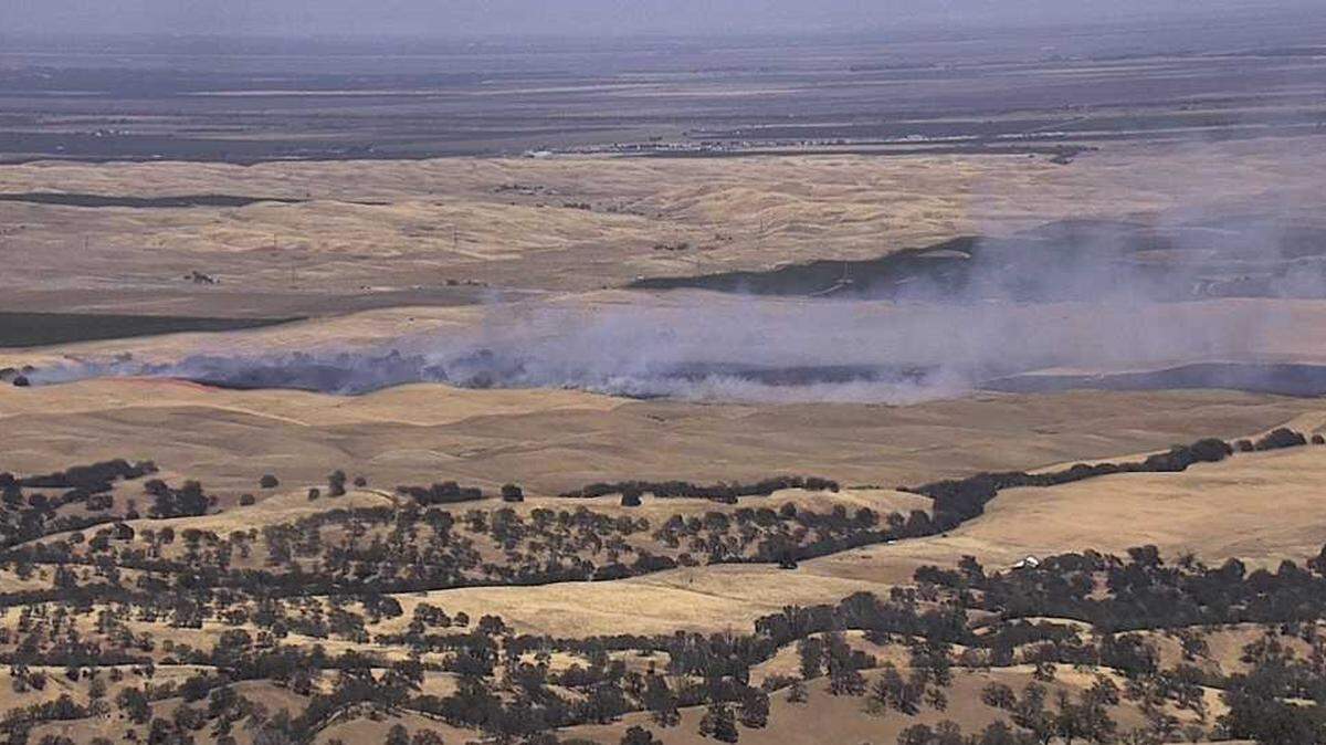 The Dunnigan Fire had burned 100 acres as of Friday afternoon May 20, 2022, in north Yolo County, California.