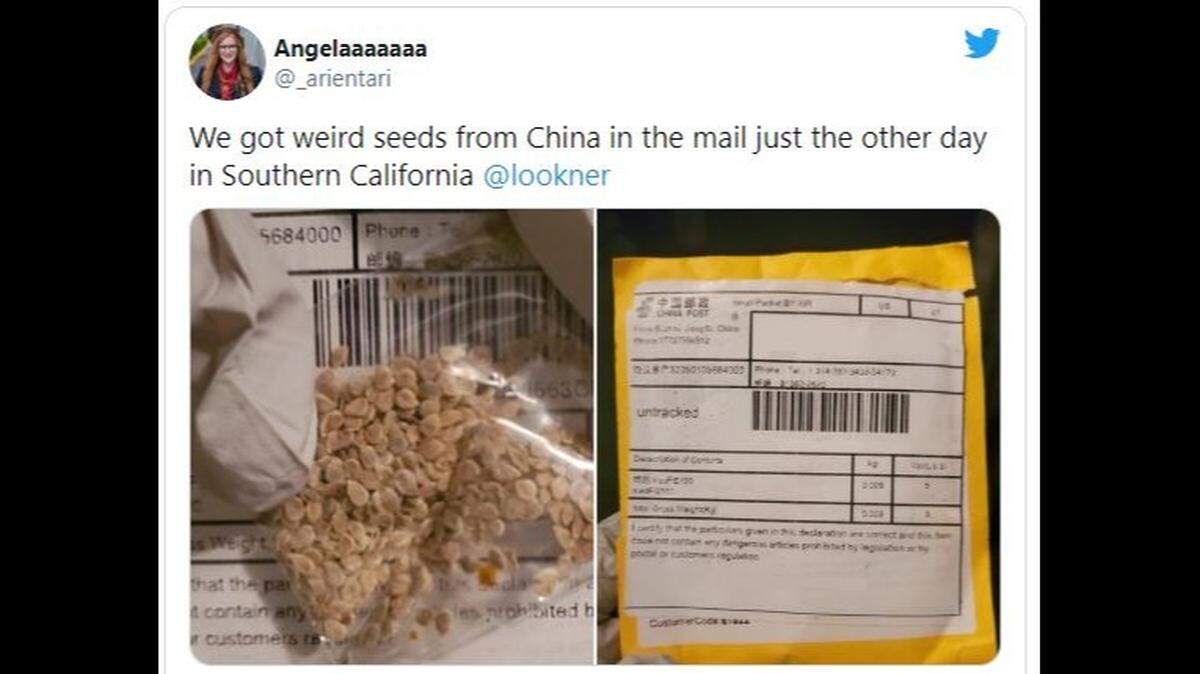 Don’t open or plant seeds mysteriously shipped to Southern California residents from China, state officials warn. California is one of 27 U.S. states receiving the unsolicited packages.