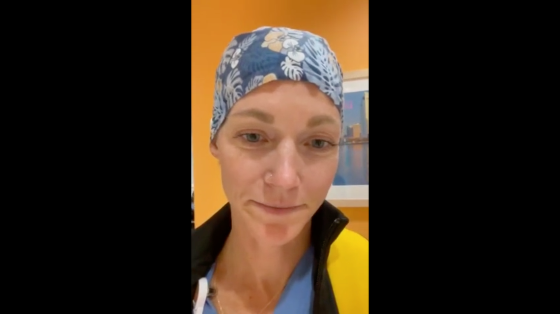 A nurse at Kaiser Permanente San Diego Medical Center in California filmed herself being escorted from her job after denying the COVID-19 vaccine mandate. 